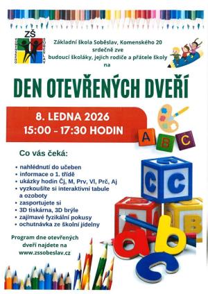 Den otevřených dvěří ZŠ Soběslav
